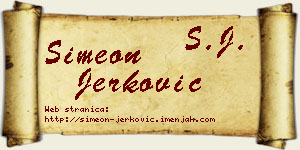Simeon Jerković vizit kartica